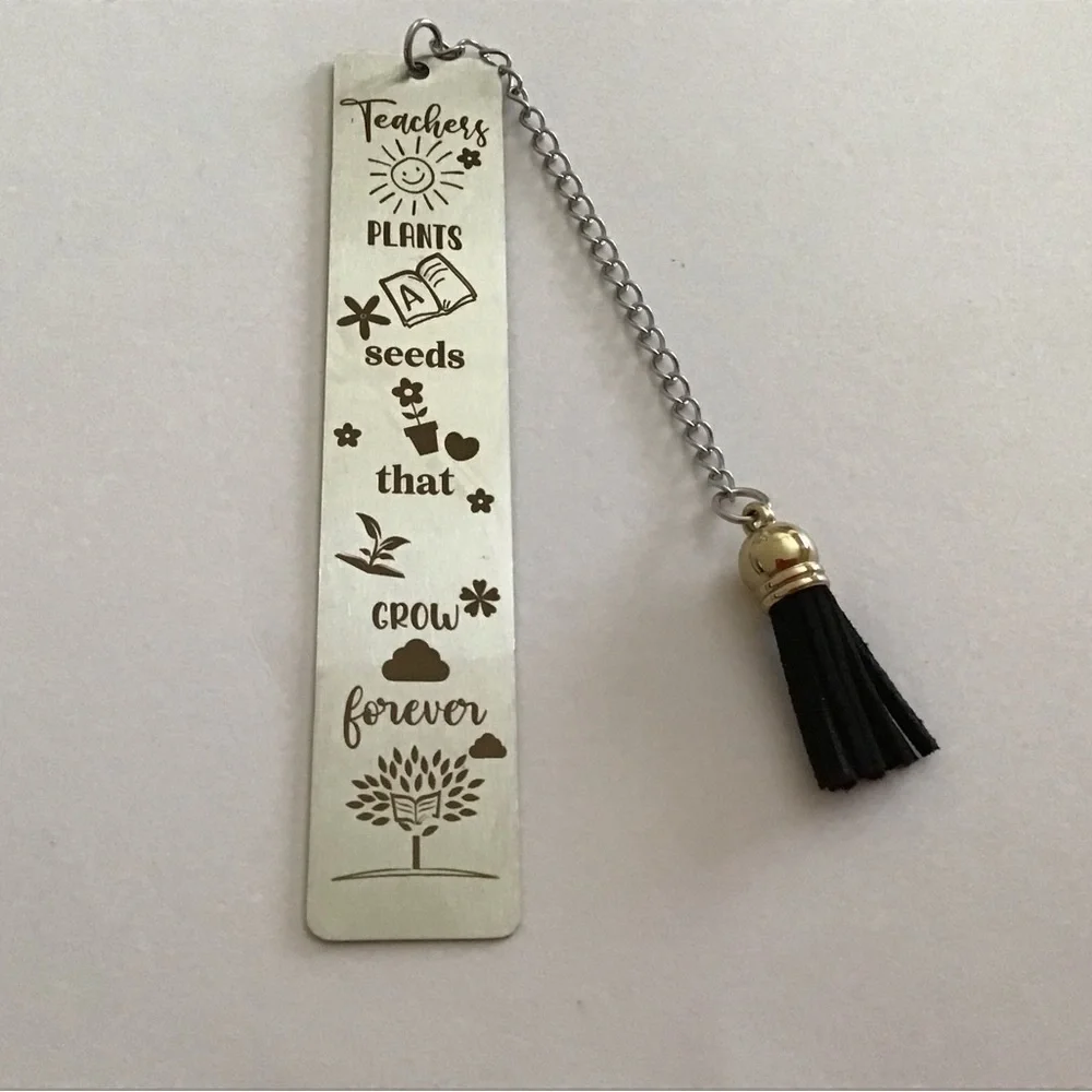 Metal Bookmarks with  Tassel  - Teacher Appreciation Bookmarks - Teacher gifts. - Picture 7 of 16